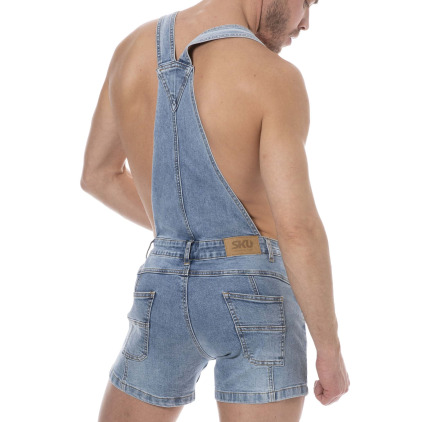 Salopette Courte Jeans Bleu Indigo SKU