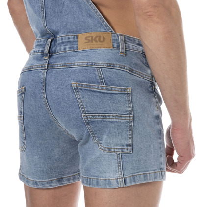 Salopette Courte Jeans Bleu Indigo SKU