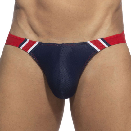 Addicted Slip Bikini USA Mesh Rouge - Marine Addicted Slip Bikini USA Mesh Rouge - Marine
