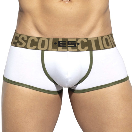 ES Collection Shorty Coton Blanc - Kaki ES Collection Shorty Coton Blanc - Kaki