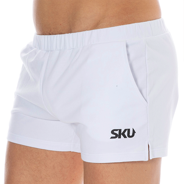 SKU Cotton Sport Shorts - White