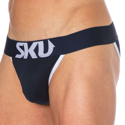 SKU Logo Cotton Tanga Briefs - Navy