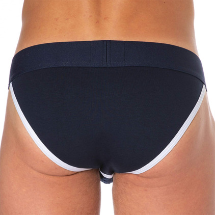 Slip Tanga Logo Coton Bleu Marine SKU