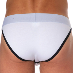 Slip Tanga Logo Coton Blanc SKU