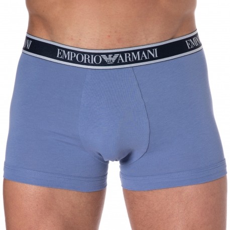 Emporio Armani Core Logoband Cotton Boxer Briefs - Oxford Blue