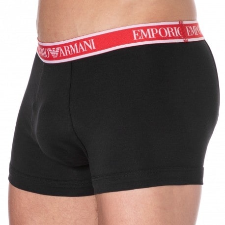 Emporio Armani Core Logoband Cotton Boxer Briefs - Black