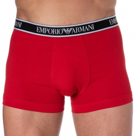 Emporio Armani Core Logoband Cotton Boxer Briefs - Red