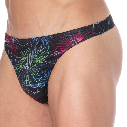 Sweet Banana String de Bain Hibiscus Noir
