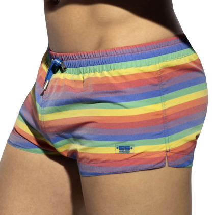 Short de Bain Multi Stripes Arc-en-Ciel ES Collection