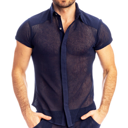 L'Homme invisible Chemisette Madrague Bleu Marine