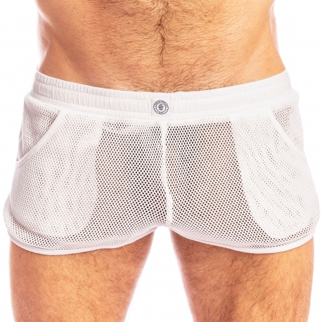 L’Homme invisible Madrague Split Shorts - White