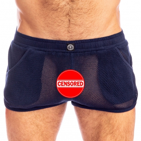 L’Homme invisible Madrague Split Shorts - Navy