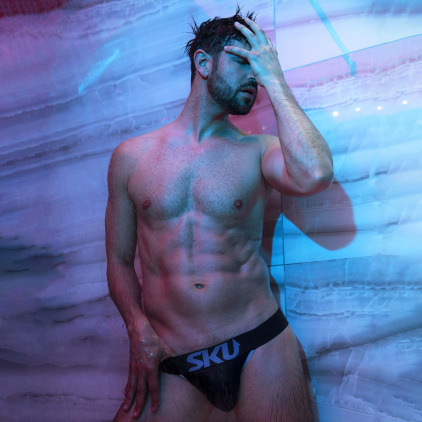 Jock Strap Logo Coton Noir SKU