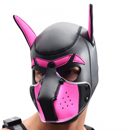 Breedwell Poundtown Glow Pup Hood - Black - Neon Pink
