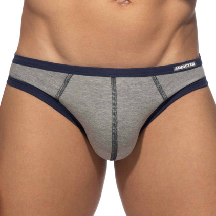 Lot de 3 Slips Twink Coton Orange - Gris - Kaki Addicted