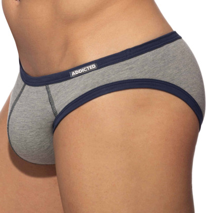 Lot de 3 Slips Twink Coton Orange - Gris - Kaki Addicted