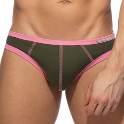 Lot de 3 Slips Twink Coton Orange - Gris - Kaki Addicted