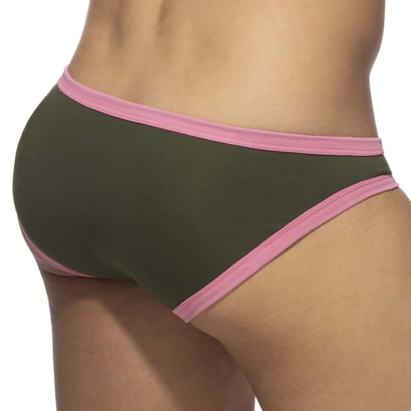 3-pack Microfiber Brazilian Briefs - Dark gray/pink/gray - Ladies