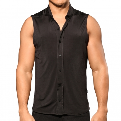 Andrew Christian Stretch Sleeveless Muscle Shirt - Black