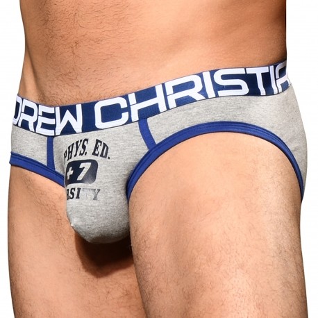 Andrew Christian Slip Almost Naked Phys. Ed. Varsity Gris Chiné