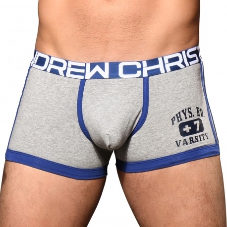 Andrew Christian Boxer Almost Naked Phys. Ed. Varsity Gris Chiné