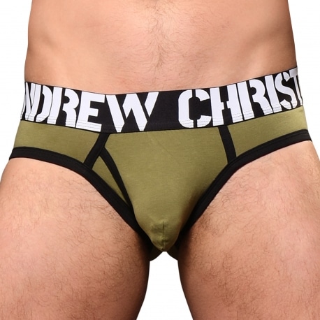 Andrew Christian Almost Naked Capsule Army Briefs – Olive