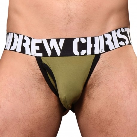 Andrew Christian Jock Strap Almost Naked Capsule Army Olive