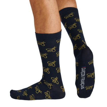 Garçon Français Chaussettes Basses Abeilles Coton Bleu Marine Garçon Français Chaussettes Basses Abeilles Coton Bleu Marine