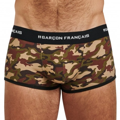 Garçon Français Boxer Court Camouflage Coton