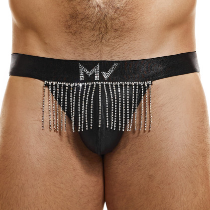 Modus Vivendi Slip Tanga Flashy Fringes Noir