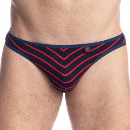 L'Homme invisible Slip Mini Querelle de Brest Rayé Marine - Rouge