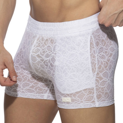 Addicted Short Dentelle Florale Blanc
