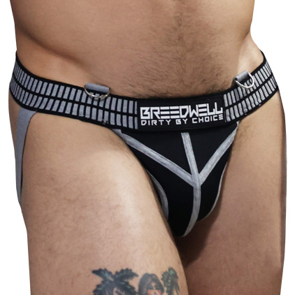 Breedwell Jock Strap Hybred Noir - Gris