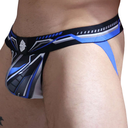 Breedwell Jock Strap Cyber Nights Noir - Bleu