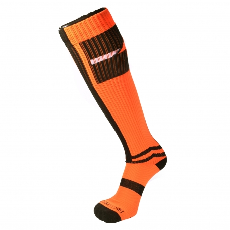 breedwell chaussettes hautes infinity orange fluo
