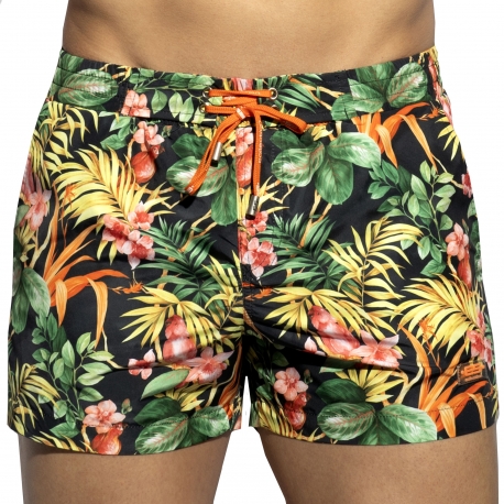 ES Collection Hawaiian Swim Shorts - Black