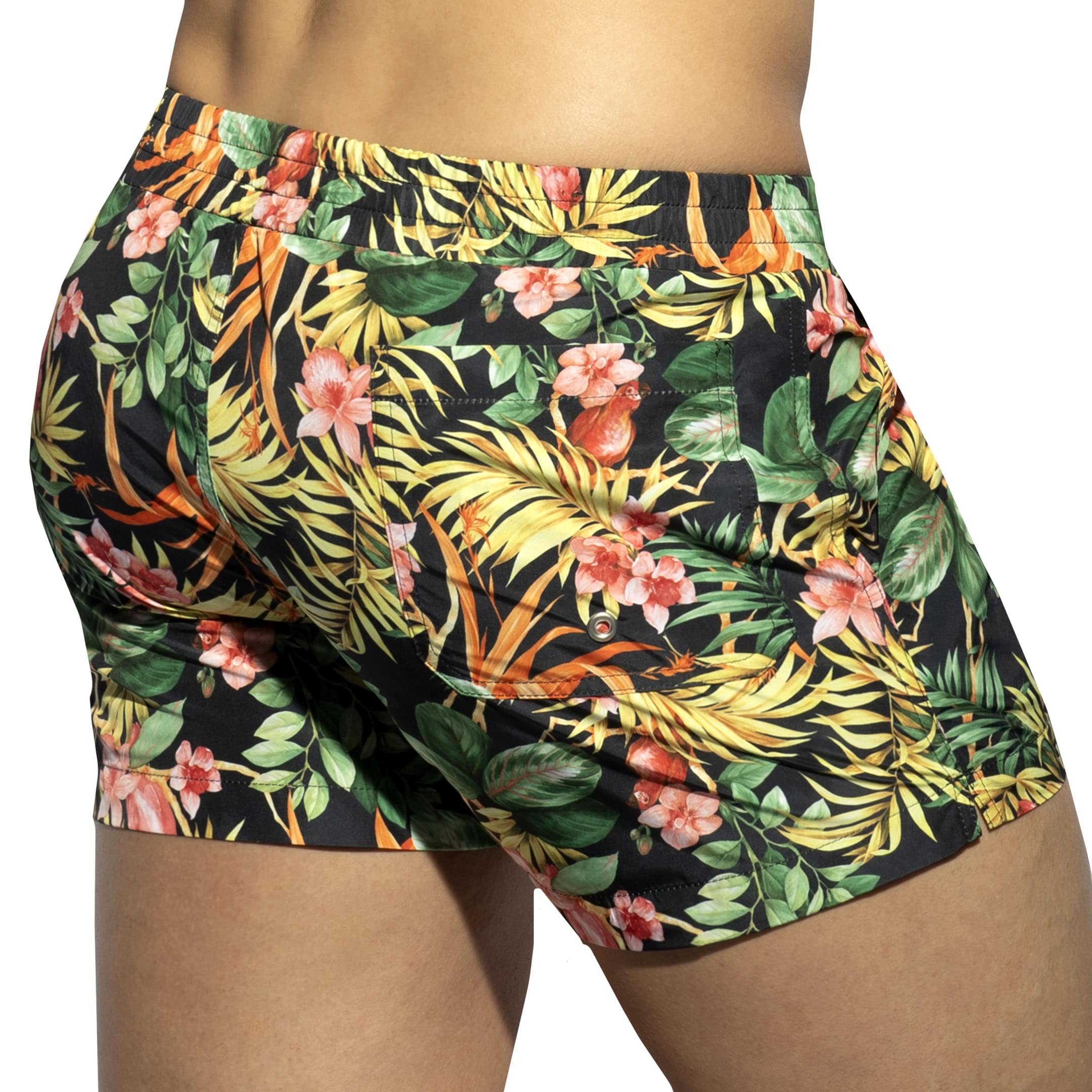 ES Collection Hawaiian Swim Shorts - Black | INDERWEAR
