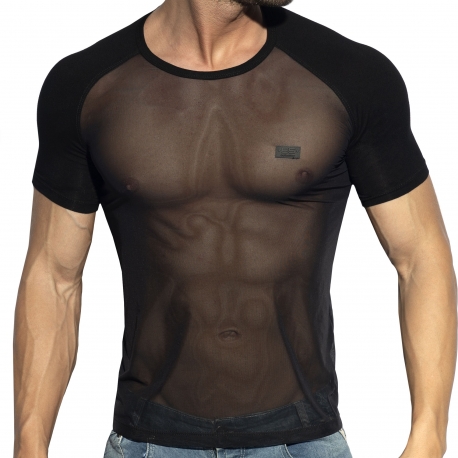 ES Collection Raglan Net T-Shirt - Black