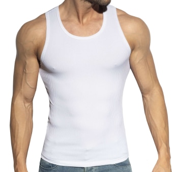 Débardeur Sport Recycled Rib Blanc ES Collection