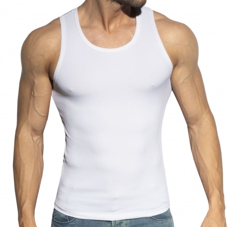 ES Collection Recycled Rib Sports Tank Top - White