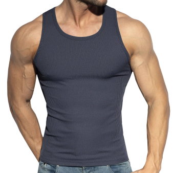 ES Collection Recycled Rib Sports Tank Top - Navy