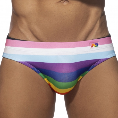 Addicted Inclusive Swim Briefs - Rainbow