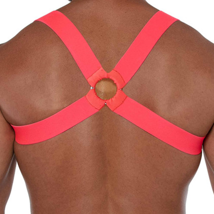 Harnais Elastique Fetish Rose Fluo TOF Paris
