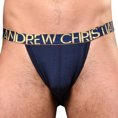 Andrew Christian Jock Strap Almost Naked Happy Modal Bleu Marine