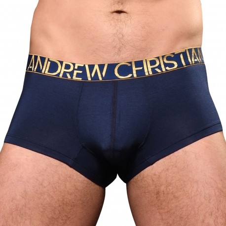 Andrew Christian Boxer Almost Naked Happy Modal Bleu Marine