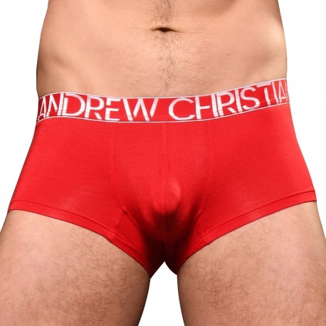 Andrew Christian Boxer Almost Naked Happy Modal Rouge