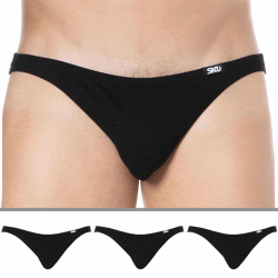 Lot de 3 Slips Mini Coton Noirs SKU