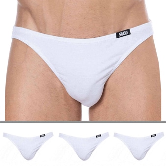Lot de 3 Slips Mini Coton Blancs SKU