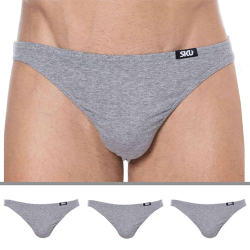 Lot de 3 Slips Mini Coton Gris  SKU