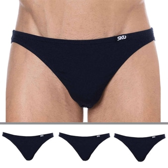 Lot de 3 Slips Mini Coton Bleu Marine SKU